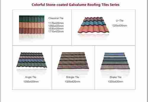 Colorful Stone-coated Metal Roofing Tiles