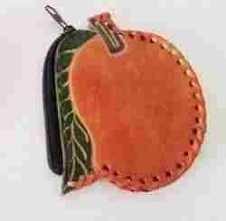 Leather Mango Coin Pouch