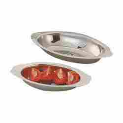 Stainless Steel Oval Curry Dish