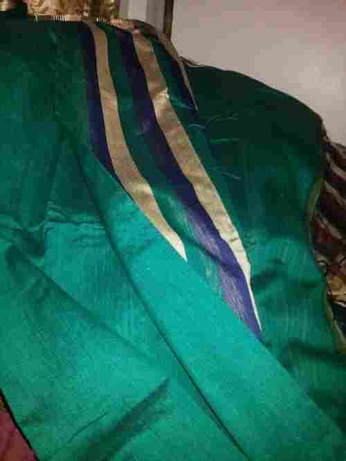Designer Cotton Silk Saree With Stripes