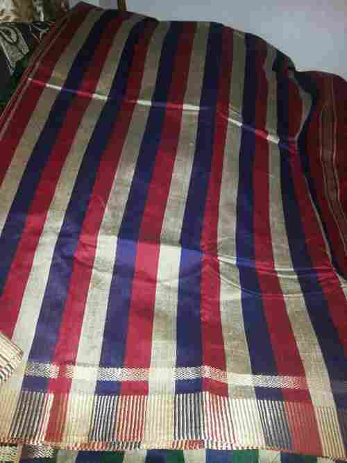 Fancy Cotton Silk Saree With Stripes