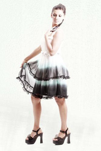 Silk Chiffon Short Dress