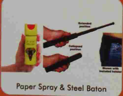 Paper Spray And Steel Baton