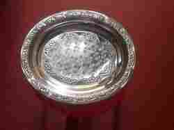 Fancy Stainless Steel Oval Serving Tray