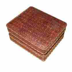 Square Shaped Leather Jewellery Box