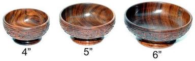 Hand-Carved Bowl Set in Sheesham