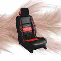 Black-Red Leatherite Car Seat Cover