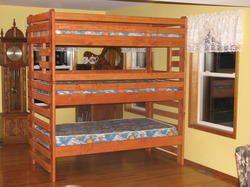 3 Tier Wooden Bunk Bed