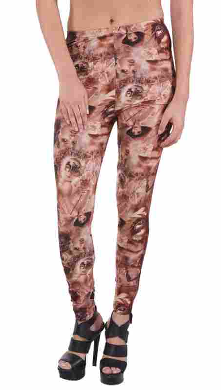 Abstract Old Gold Legging