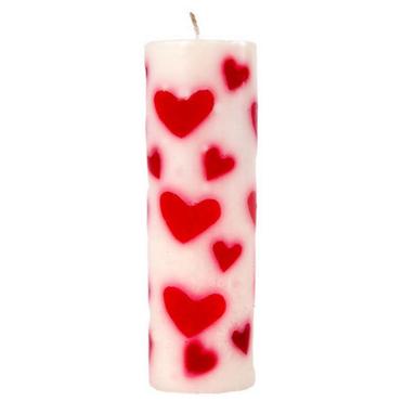 Printed Heart Decorative Candle