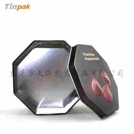 Octagonal Chocolate Tin Box