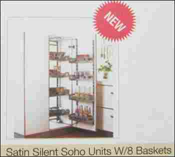 Satin Silent Soho Unit with 8 Baskets
