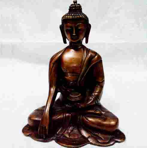 Meditative Mahatma Buddha Statue In Brass Metal