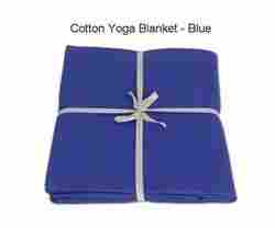Blue Cotton Yoga Blanket