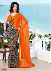 Orange Designer Saree