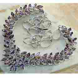 Fashionable Sterling Silver Amethyst Necklace