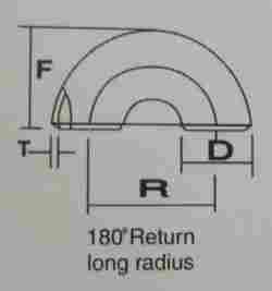 Long Radius Return Elbow 180A 