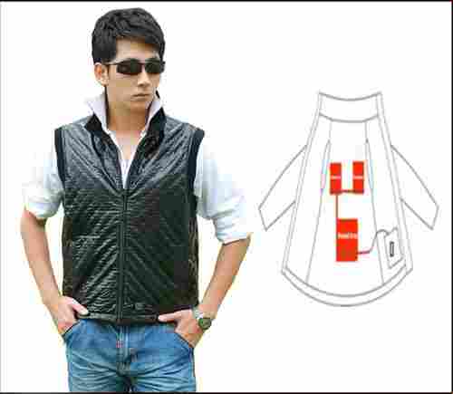 Leather Vest With Electric Heating System