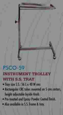 S.S Tray Instrument Trolley