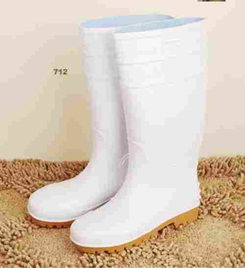 White PVC Rain Boot