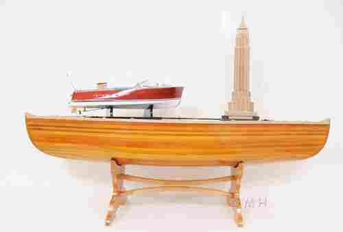 5 Feet Wooden Canoe Table