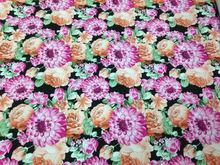 Metal Pvc Leather Floral Fabric