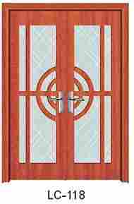Main Double Door Wooden With Glass