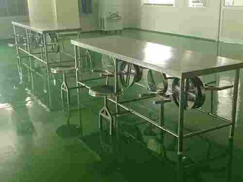 SS Canteen Tables with Folding Stools