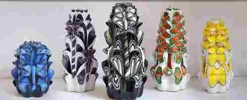 Carved Colorful Art Candles