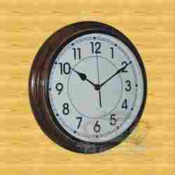 Round Dial Wooden Wall Clock