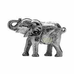 Designer Silver Elephant Statue
