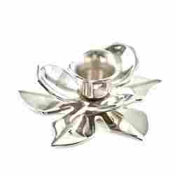 Silver Flower Candle Stand