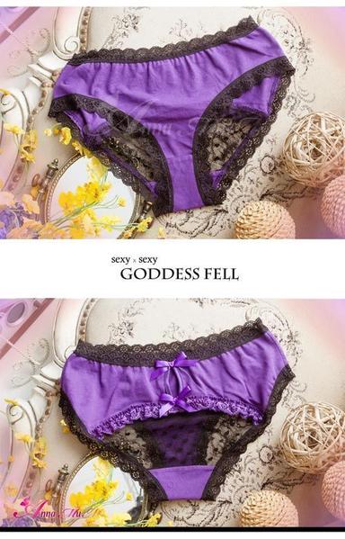 Mystery Purple And Polka Dot Soft Mesh Stylish Upper Back Open Panties