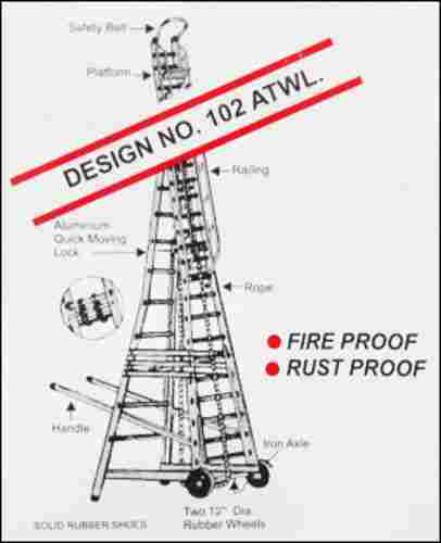 Aluminium Telescopic Tower Ladder (Design No. 102 ATWL)
