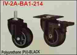 Polyurethane Black Plain Bore Castor Wheel