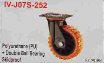 Polyurethane Skid Proof Double Ball Bearing Castor Wheel
