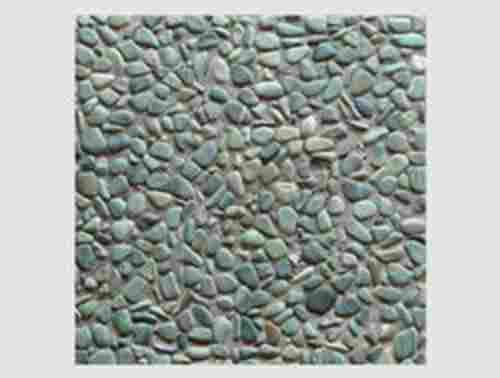 Green On Grey Base Pebble Tile