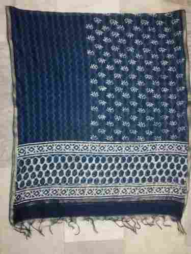 Hand Block Printed Chanderi Fabric Duppata