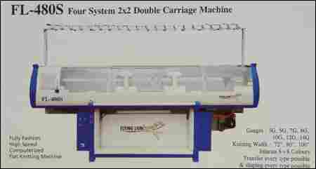 Four System 2x2 Double Carriage Knitting Machine (FL-480S)