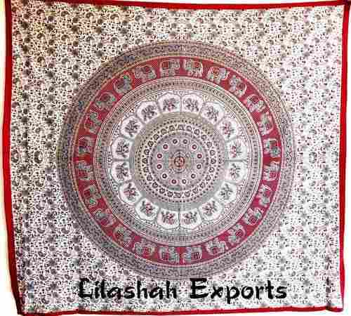Cotton Bedspread Jaipuri Double Bedsheet Red Color Small Star Handlook