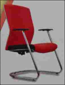 Fixed Red Color Office Chair