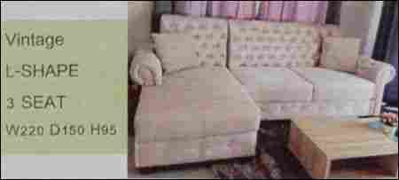Vintage L Shape 3 Seat Sofa