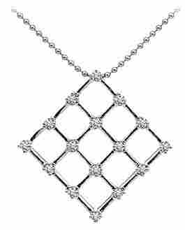 Elegance Women Party Brass Pendant With Clear AAA CZ Stones 