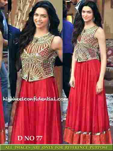Ladies Red Color Gown