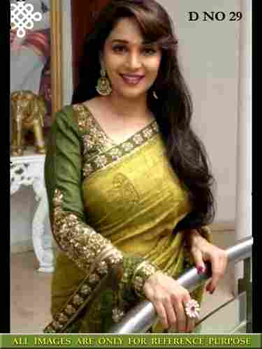 Ladies Saree With Full Sleeve Blouse