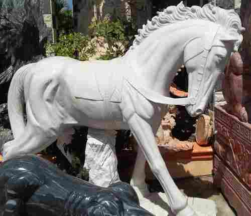 White Marble Horse Statue