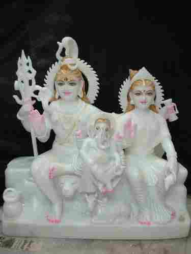 White Marble Shiva Parvati Statue