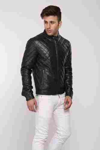 Men Leather Black Jacket