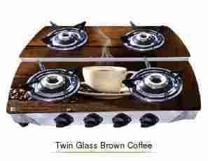 Twin Glass Brown Coffee Cook Tops (Double Decker Series)