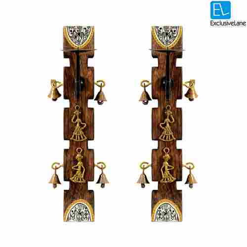 Dhokra Candle Stand With Bells